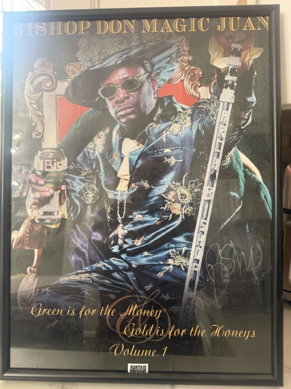 Bishop Don Magic Juan Framed Art Print - Green and Gold